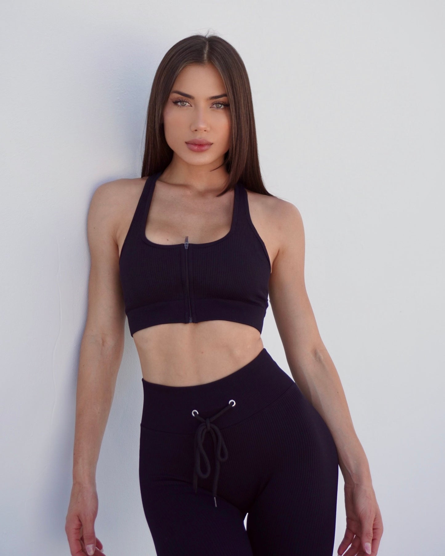 Zipper black top