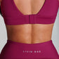 Magenta flex sport bra