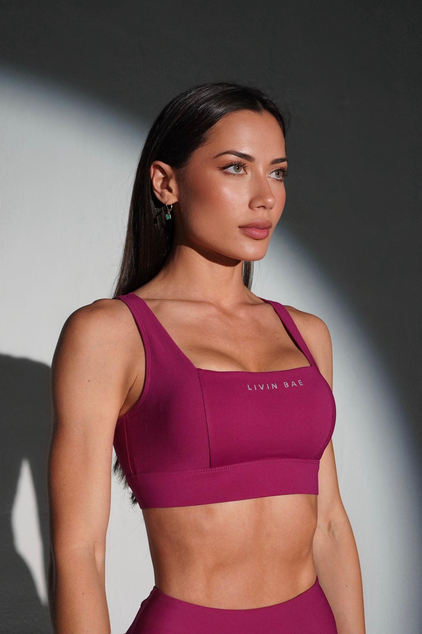 Magenta flex sport bra