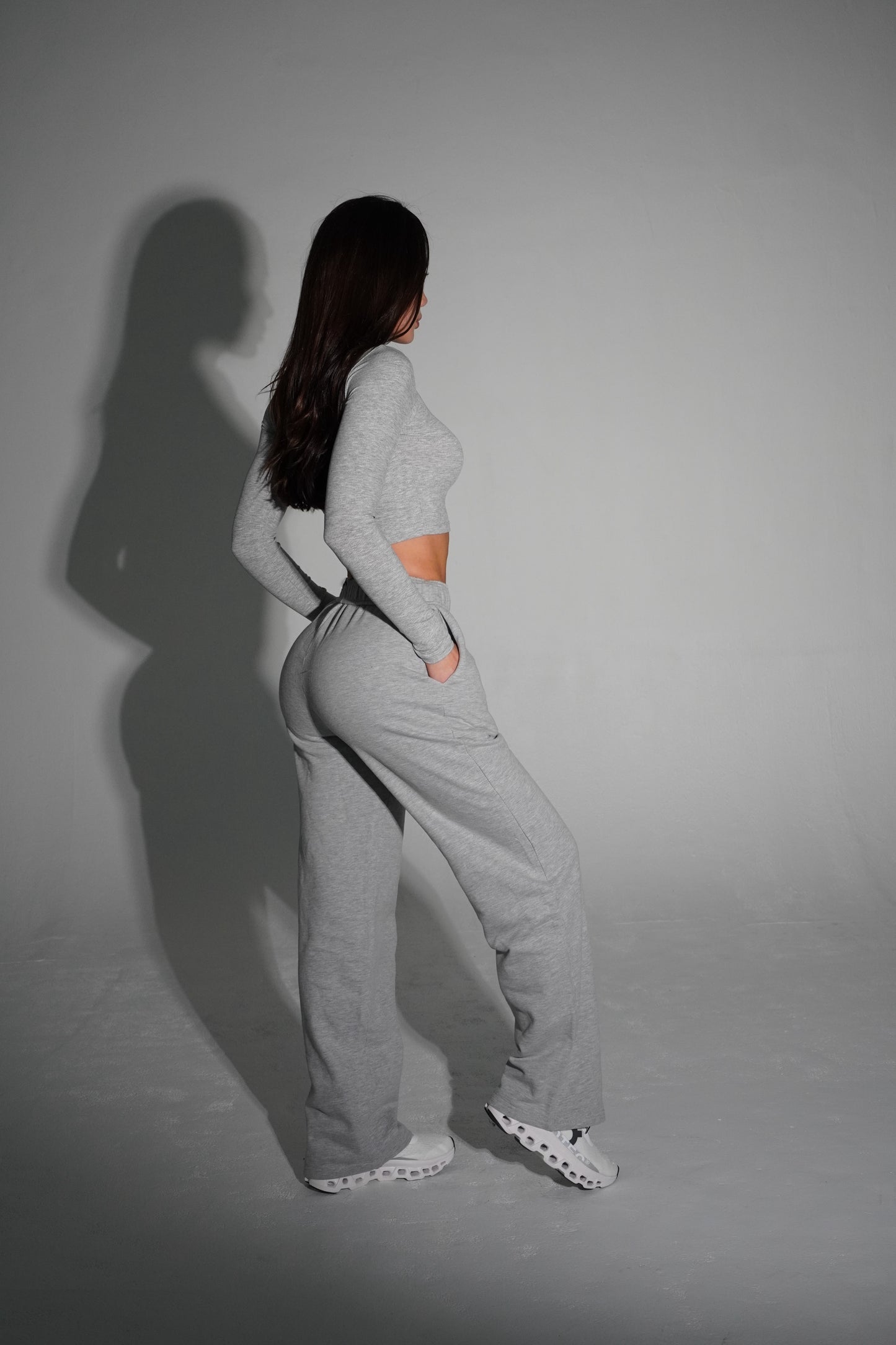 Gray performance pants
