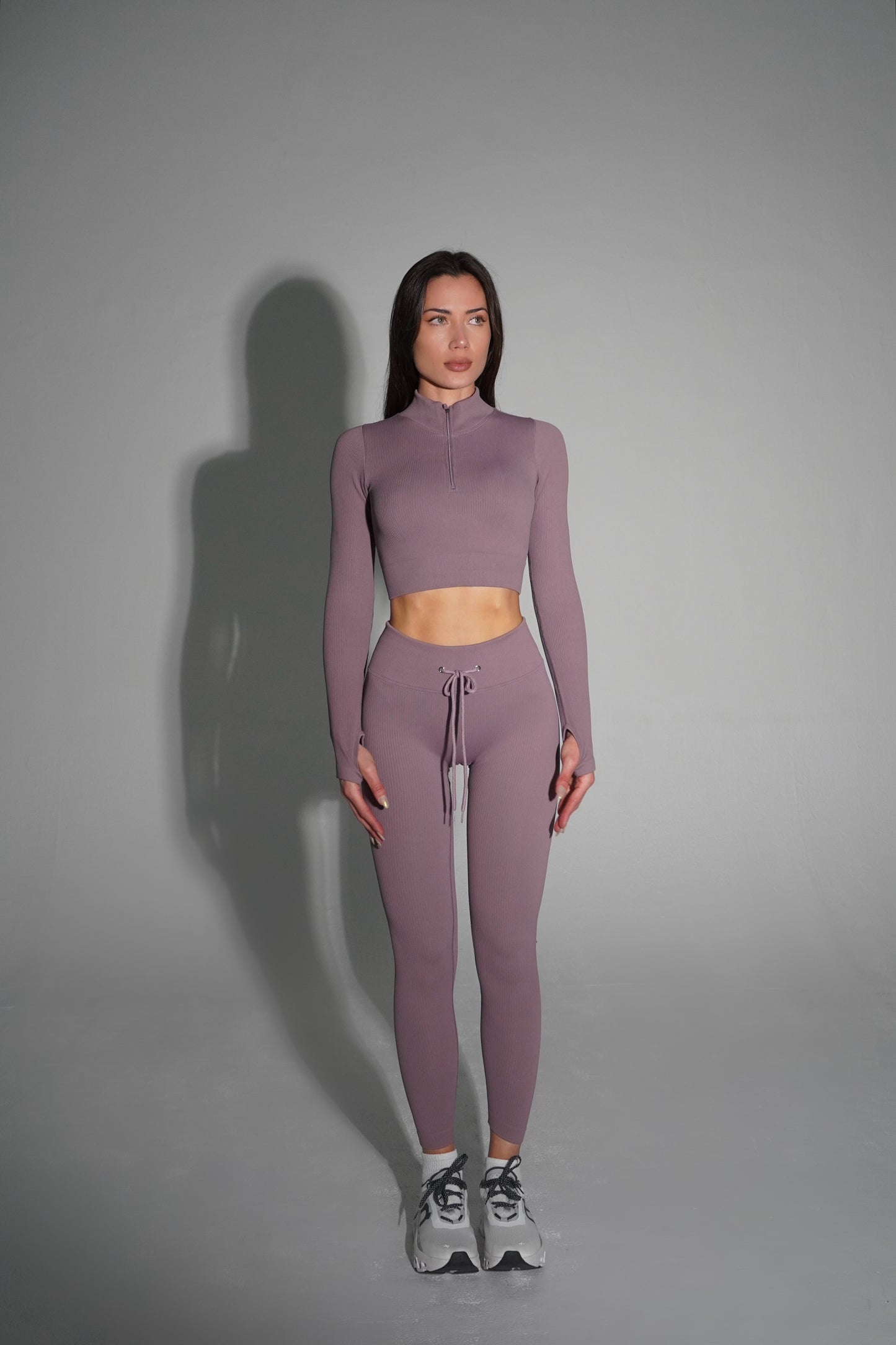 Lavender snatched performance top