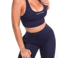 Navy skyline sport bra