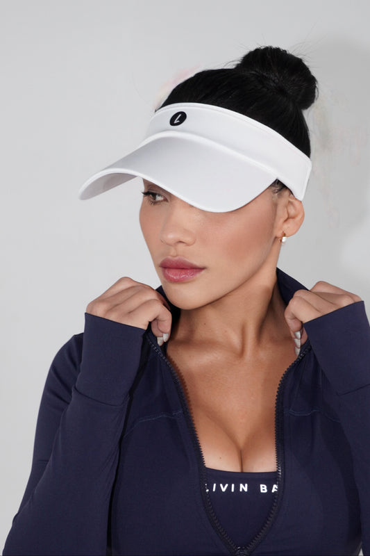 Sun Protection White Snow Pádel Cap