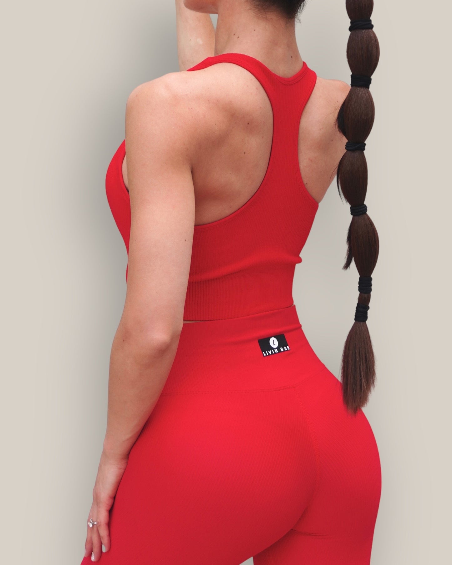 About red super sport bra