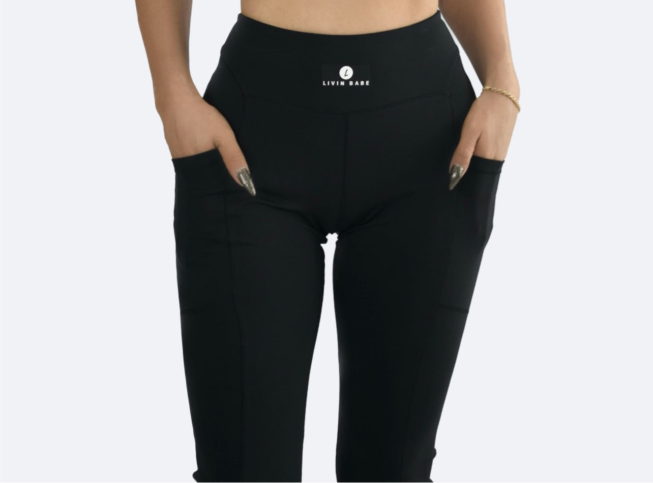 Black seamless yoga pants